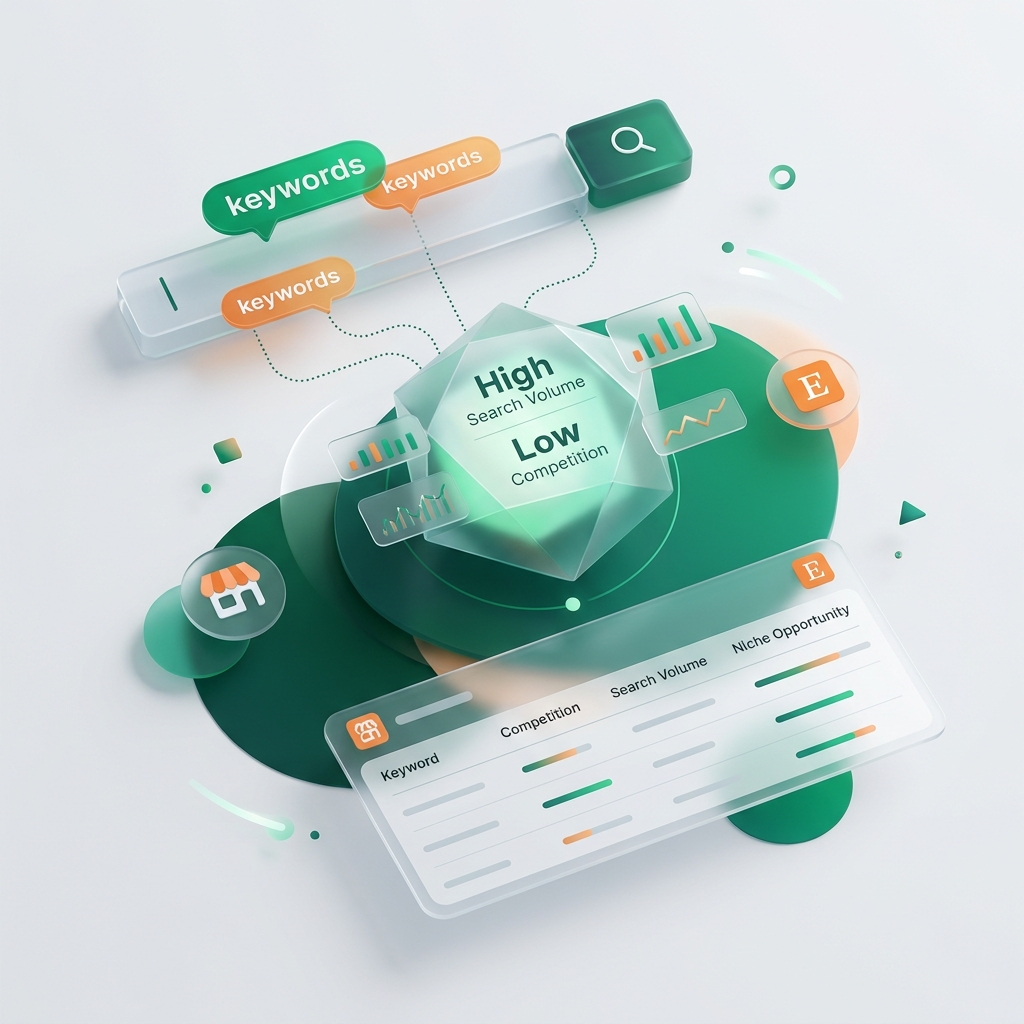 VieRank keyword clustering and niche search mapping dashboard illustration